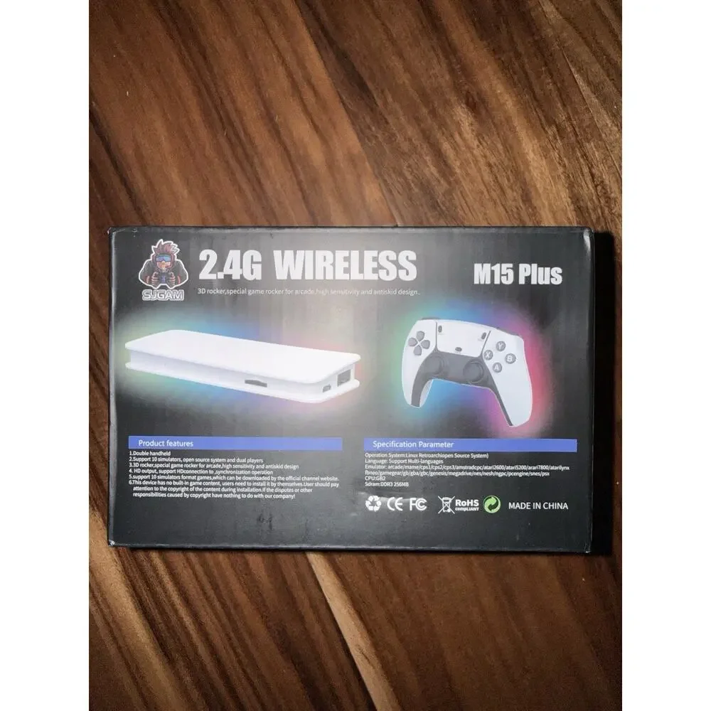 M15 Plus Retro Game Console – 20,000+ Games – 2 Wireless Controllers – 4K HDMI